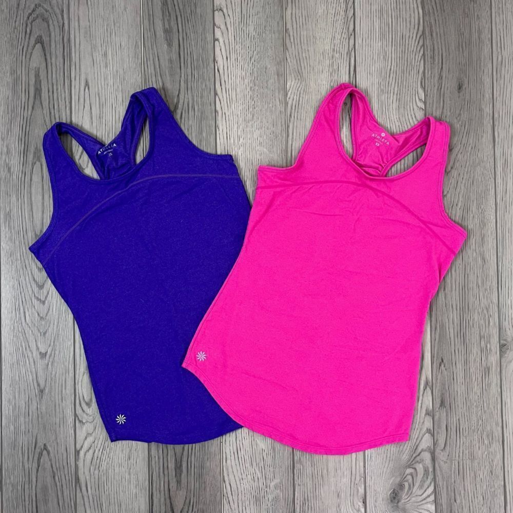 Athleta Women Size XS Racerback Pullover Tank Purple Pink Top Sleeveless Bundle